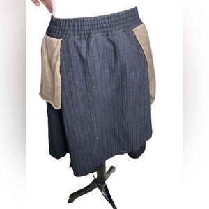 New! Enigma Elastic Asymmetrical Patchwork Boho Peasant Skirt Large Retail $499